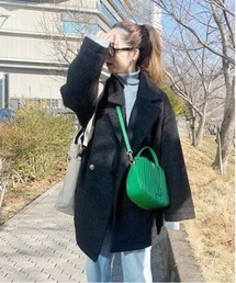 Meli rich | シャギーダブルテーラードコート(テーラードジャケット)