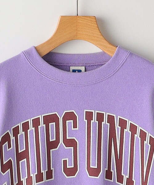 Russell Athletic（ラッセルアスレティック）の「【SHIPS KIDS別注】RUSSELL ATHLETIC:140～150cm / ワンピース（ワンピース・キッズ・アイボリー/ラベンダー・150/140）」の3枚目の写真