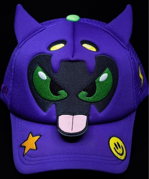 Never mind the XU / Chikashitsu+（ネバーマインド ザ エックスユー / チカシツプラス）の「ストリートファッション Very Cool ベリークール Cool Shirtz クールシャツ Dark Mage Trucker Cap キャップ トラッカー メッシュキャップ お化け（キャップ・メンズ・パープル・ONE SIZE）」の2枚目の写真