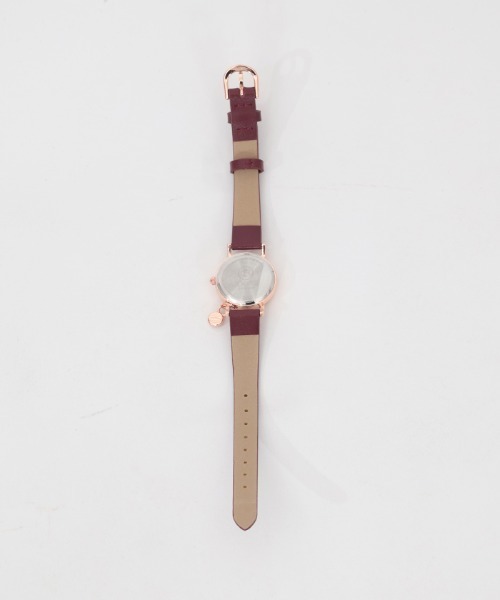axes femme（アクシーズファム）の「ストーン付薔薇モチーフ腕時計（アナログ腕時計・レディース・ブラック/ワイン・FREE）」の11枚目の写真