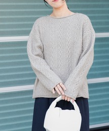 FORK&SPOON　ミニケーブルニットプルオーバー