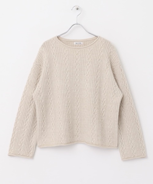 FORK&SPOON（フォークアンドスプーン）の「FORK&SPOON　ミニケーブルニットプルオーバー（ニット/セーター・レディース・ライトベージュ/ライトグレー/チャコールグレー・1）」の20枚目の写真