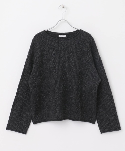FORK&SPOON（フォークアンドスプーン）の「FORK&SPOON　ミニケーブルニットプルオーバー（ニット/セーター・レディース・ライトベージュ/ライトグレー/チャコールグレー・1）」の21枚目の写真