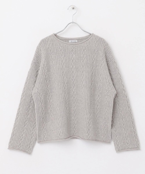 FORK&SPOON（フォークアンドスプーン）の「FORK&SPOON　ミニケーブルニットプルオーバー（ニット/セーター・レディース・ライトベージュ/ライトグレー/チャコールグレー・1）」の22枚目の写真