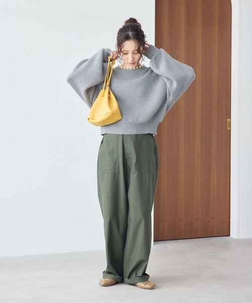 BRIEFING クルーネックニット B:MING by BEAMS（ビーミング by ビームス）5ゲージ ネップ