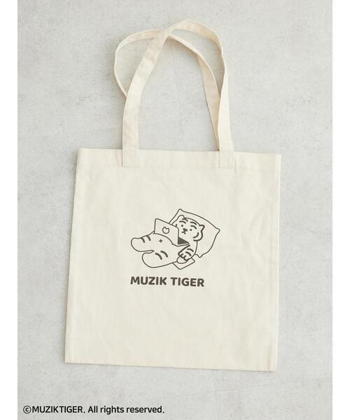 Green Parks(グリーンパークス)の「ムジークタイガー/カラフルトートBAG(トートバッグ・レディース・ブラック/グリーン/ピンク/ライトブルー/ホワイト/オレンジ・FREE)」の2枚目の写真