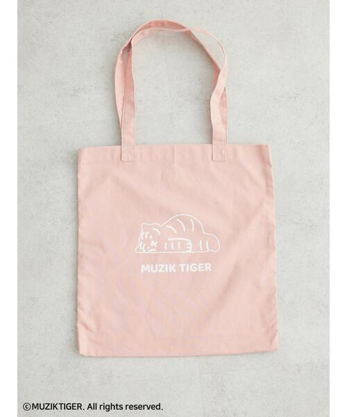 Green Parks(グリーンパークス)の「ムジークタイガー/カラフルトートBAG(トートバッグ・レディース・ブラック/グリーン/ピンク/ライトブルー/ホワイト/オレンジ・FREE)」の5枚目の写真