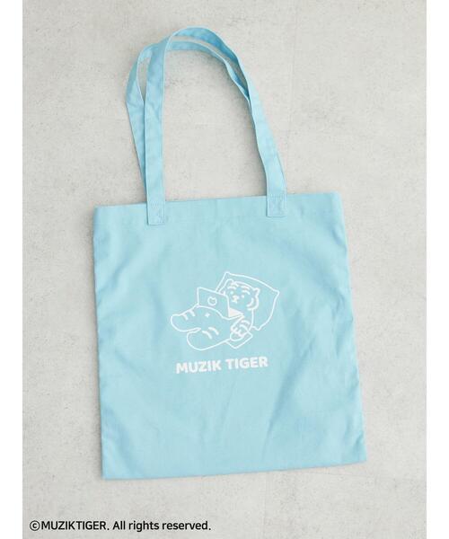 Green Parks(グリーンパークス)の「ムジークタイガー/カラフルトートBAG(トートバッグ・レディース・ブラック/グリーン/ピンク/ライトブルー/ホワイト/オレンジ・FREE)」の4枚目の写真
