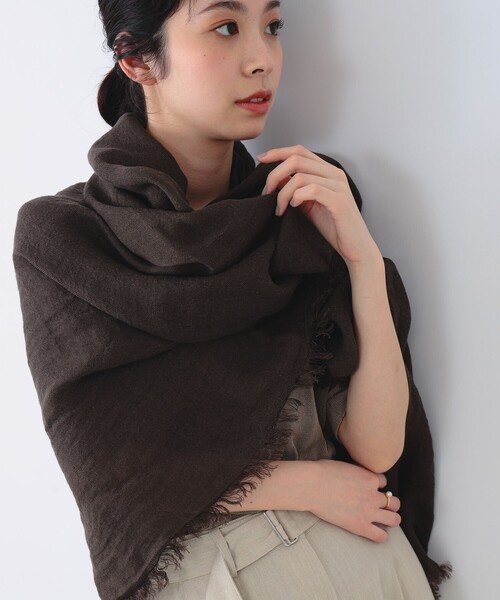Demi-LuxeBEAMS ビームス カシミヤソリッド ストール キャメル Demi