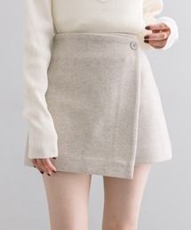 【3サイズ展開】起毛ラップミニスカパン