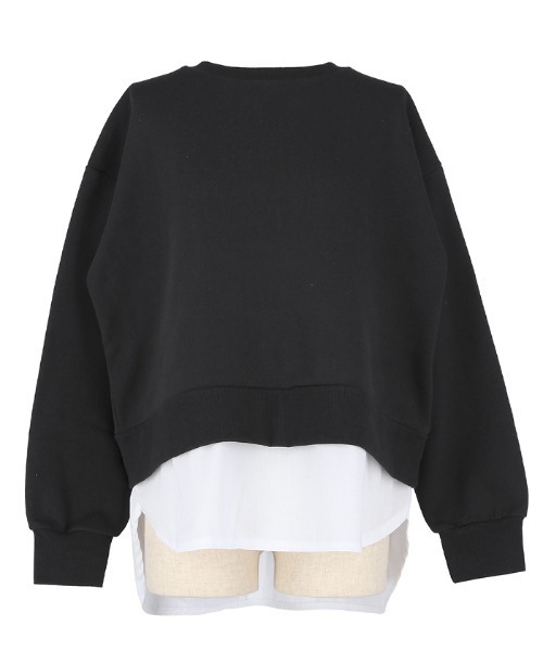 coca(coca)(コカ)の「裏起毛裾レイヤード風スウェット(スウェット・レディース・ブラック/A・M/L)」の12枚目の写真