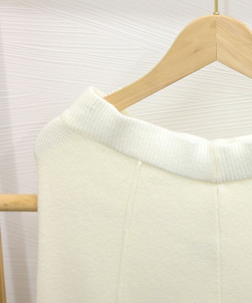 Miniministore(ミニミニストア)の「ニットワイドパンツ レディース スリット(スラックス・レディース・アイボリー/ベージュ/ブラック/グレー・フリー)」の18枚目の写真