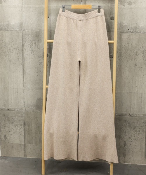 Miniministore(ミニミニストア)の「ニットワイドパンツ レディース スリット(スラックス・レディース・アイボリー/ベージュ/ブラック/グレー・フリー)」の20枚目の写真