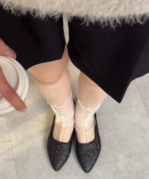 CIAOPANIC TYPY（チャオパニックティピー）の「グリッターフラットミュール（サンダル・レディース・シャンパン/シルバー/グレー/ブラック・LL/S/M/L）」の8枚目の写真