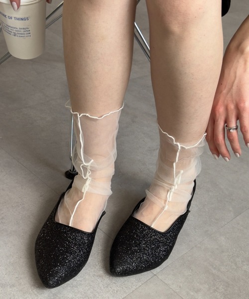 CIAOPANIC TYPY（チャオパニックティピー）の「グリッターフラットミュール（サンダル・レディース・シャンパン/シルバー/グレー/ブラック・LL/S/M/L）」の7枚目の写真