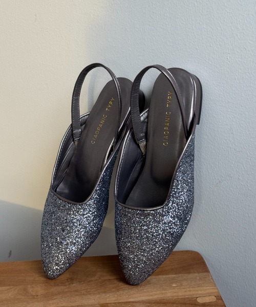 CIAOPANIC TYPY（チャオパニックティピー）の「グリッターフラットミュール（サンダル・レディース・シャンパン/シルバー/グレー/ブラック・LL/S/M/L）」の9枚目の写真