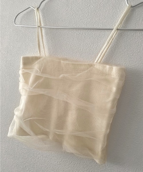 LADY LIKE（レディライク）の「チュールレイヤーベアトップ（チューブトップ・レディース・アイボリー/ホワイト/ブラック・M）」の22枚目の写真