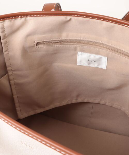 Elura(エルーラ)の「リュクスエアリー収納トート/990908(トートバッグ・レディース・ブラック/アイボリー・ONE SIZE)」の12枚目の写真