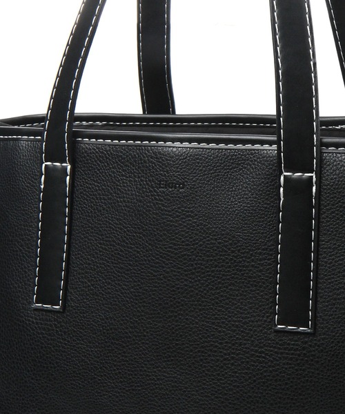 Elura(エルーラ)の「リュクスエアリー収納トート/990908(トートバッグ・レディース・ブラック/アイボリー・ONE SIZE)」の4枚目の写真