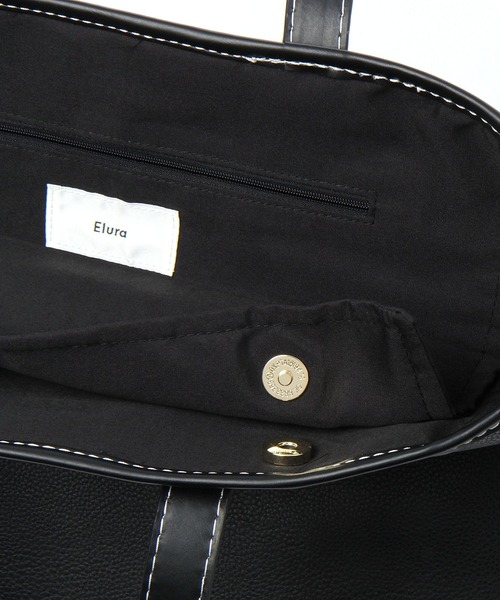 Elura(エルーラ)の「リュクスエアリー収納トート/990908(トートバッグ・レディース・ブラック/アイボリー・ONE SIZE)」の7枚目の写真