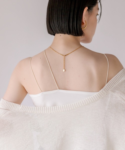 RIVE DROITE（リヴドロワ）の「カップインブラトップ（キャミソール・レディース・オフホワイト/ブラック・FREE）」の9枚目の写真