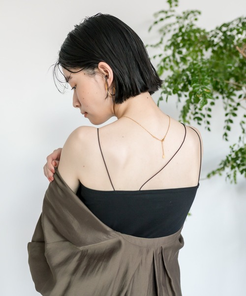 RIVE DROITE（リヴドロワ）の「カップインブラトップ（キャミソール・レディース・オフホワイト/ブラック・FREE）」の19枚目の写真