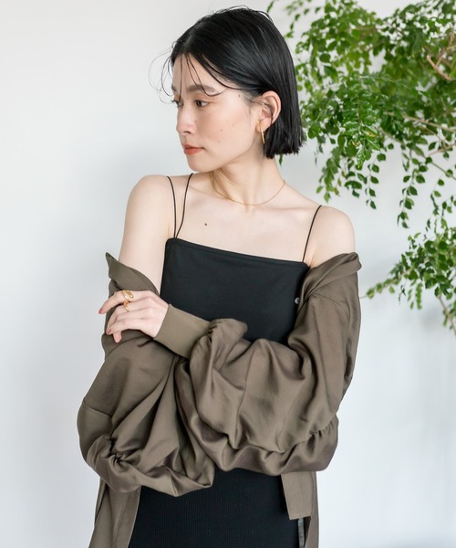 RIVE DROITE（リヴドロワ）の「カップインブラトップ（キャミソール・レディース・オフホワイト/ブラック・FREE）」の20枚目の写真