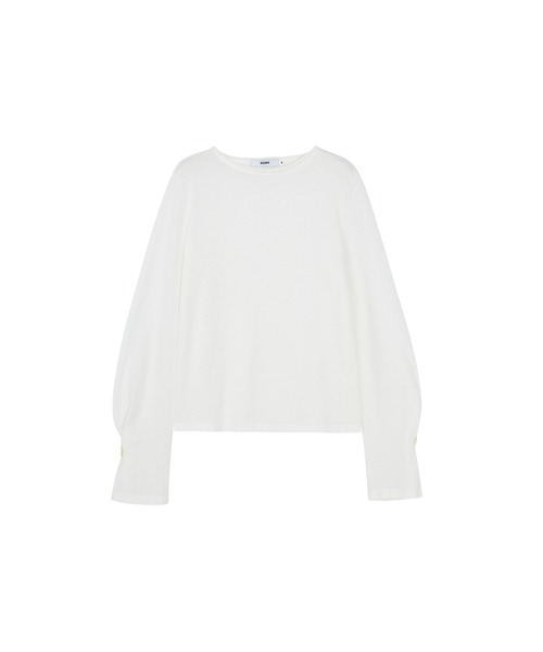 tシャツ 「ELOOPS」シアーニット×フレアスリーブ ロングTシャツ レディース メンズ tシャツ 「ELOOPS」シアーニット×フレアスリーブ ロングTシャツ