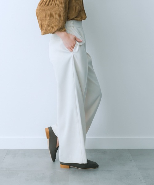 HEYUMM（ヘユム）の「フラップポケットワイドパンツ（その他パンツ・レディース・チャコールグレー/アイボリー/ライトベージュ・MEDIUM/SMALL）」の7枚目の写真