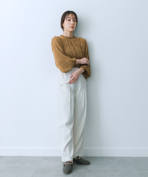 HEYUMM（ヘユム）の「フラップポケットワイドパンツ（その他パンツ・レディース・チャコールグレー/アイボリー/ライトベージュ・MEDIUM/SMALL）」の15枚目の写真