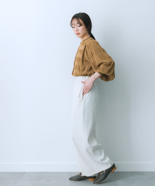 HEYUMM（ヘユム）の「フラップポケットワイドパンツ（その他パンツ・レディース・チャコールグレー/アイボリー/ライトベージュ・MEDIUM/SMALL）」の16枚目の写真