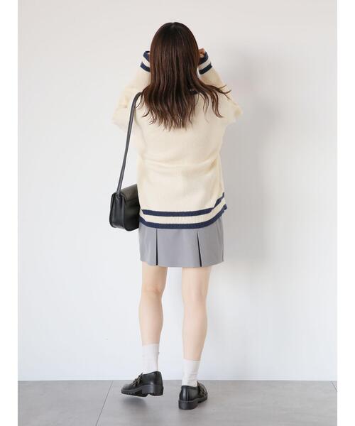 ehka sopo（エヘカソポ）の「ライン入り襟付カーディガン（カーディガン/ボレロ・レディース・ブルー/オレンジ/キナリ/グレー/グリーン・F）」の16枚目の写真