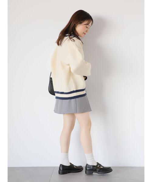 ehka sopo（エヘカソポ）の「ライン入り襟付カーディガン（カーディガン/ボレロ・レディース・ブルー/オレンジ/キナリ/グレー/グリーン・F）」の17枚目の写真