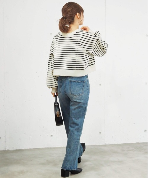 tiptop(ティップトップ)の「ハートボタン2wayショートカーディガン(カーディガン/ボレロ・レディース・サックスブルー/ブラック/アイボリー/ブラック系その他・FREE)」の18枚目の写真