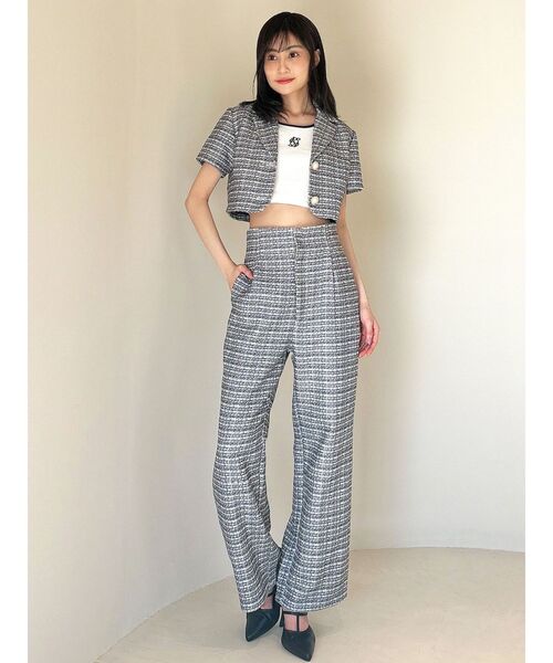 RESEXXY（リゼクシー）の「ツイードワイドパンツ【セットアップ着用可能】（その他パンツ・レディース・ピンク/ブルー/ブラック・FREE）」の18枚目の写真