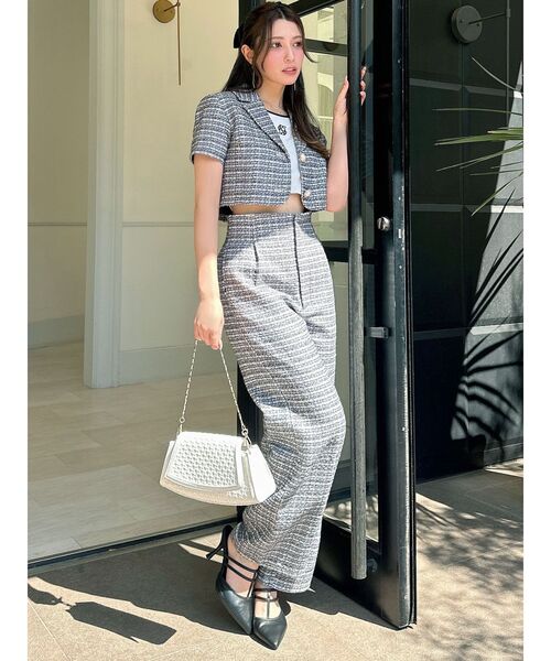 RESEXXY（リゼクシー）の「ツイードワイドパンツ【セットアップ着用可能】（その他パンツ・レディース・ピンク/ブルー/ブラック・FREE）」の11枚目の写真