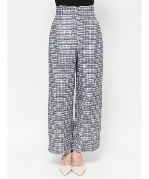 RESEXXY（リゼクシー）の「ツイードワイドパンツ【セットアップ着用可能】（その他パンツ・レディース・ピンク/ブルー/ブラック・FREE）」の6枚目の写真