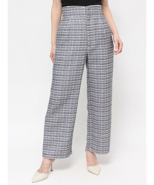 RESEXXY（リゼクシー）の「ツイードワイドパンツ【セットアップ着用可能】（その他パンツ・レディース・ピンク/ブルー/ブラック・FREE）」の4枚目の写真