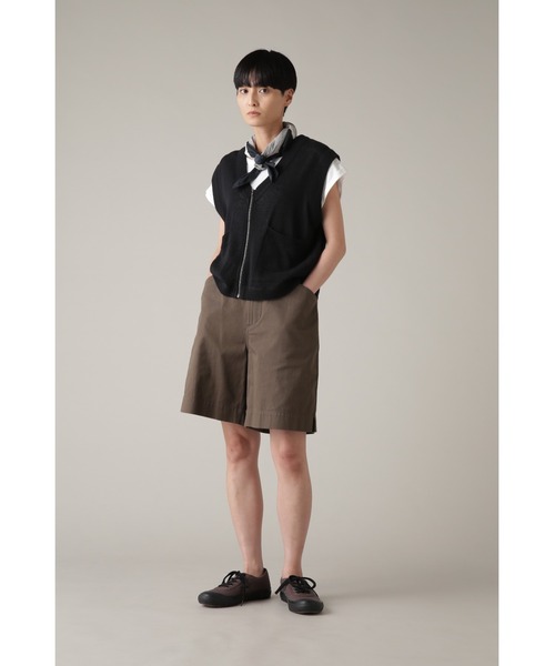 MHL.(エムエイチエル)の「TINY CHECK SCARF(ストール/ショール・レディース・イエロー/チャコール・FREE)」の6枚目の写真