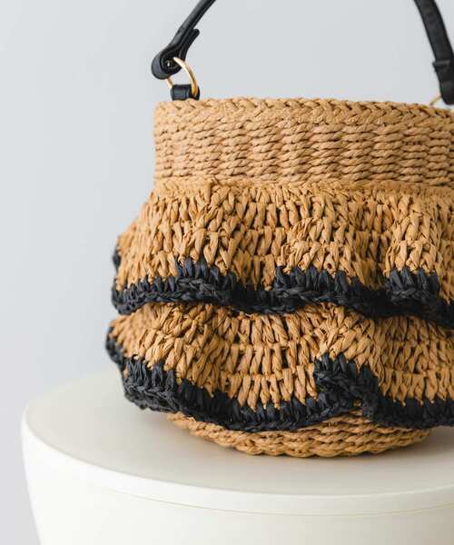 RODE SKO（ロデスコ）の「フリル雑材ショルダーバッグ（ショルダーバッグ・レディース・ナチュラル/キャメル・ONE）」の22枚目の写真