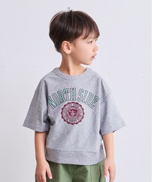 BIG FIELD | ハンソデリブツキプリントTシャツ(80~150cm)(Tシャツ/カットソー)