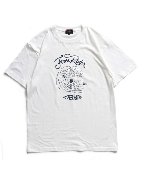ROTAR（ローター）の「Free Rider Tee（Tシャツ/カットソー・メンズ・オフホワイト/ライトブルー/ピンク系その他/スミクロ・SMALL/MEDIUM/LARGE/X-LARGE）」の9枚目の写真