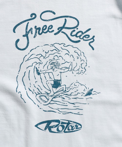 ROTAR（ローター）の「Free Rider Tee（Tシャツ/カットソー・メンズ・オフホワイト/ライトブルー/ピンク系その他/スミクロ・SMALL/MEDIUM/LARGE/X-LARGE）」の10枚目の写真