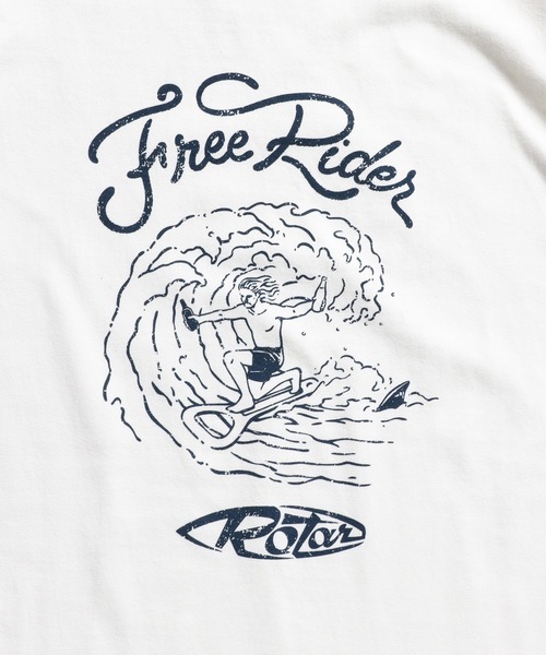 ROTAR（ローター）の「Free Rider Tee（Tシャツ/カットソー・メンズ・オフホワイト/ライトブルー/ピンク系その他/スミクロ・SMALL/MEDIUM/LARGE/X-LARGE）」の12枚目の写真