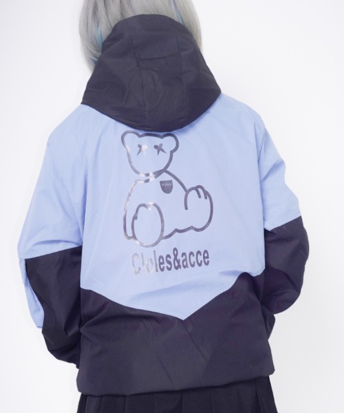 rovtski(ロフトスキー)の「Z)【BLINGLEADS】ABL21470 GRAPHICHOOD BLOUSON/グラフィックフードブルゾン(ブルゾン・レディース・ホワイト×ブルー/ブラック×レッド/ブラック系その他/ブラック×ブルー/ホワイト系その他・FREE)」の7枚目の写真