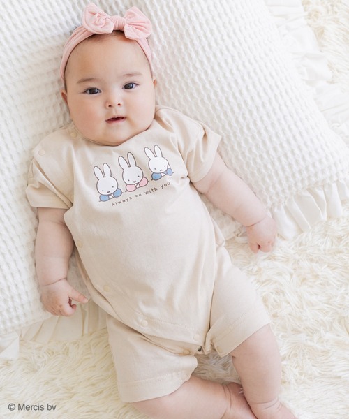 Miffy（ ミッフィー）の「miffy / ミッフィー 半袖カバーオール（ロンパース・キッズ・D/C/A/B・80ｃｍ/70cm/60cm）」の2枚目の写真