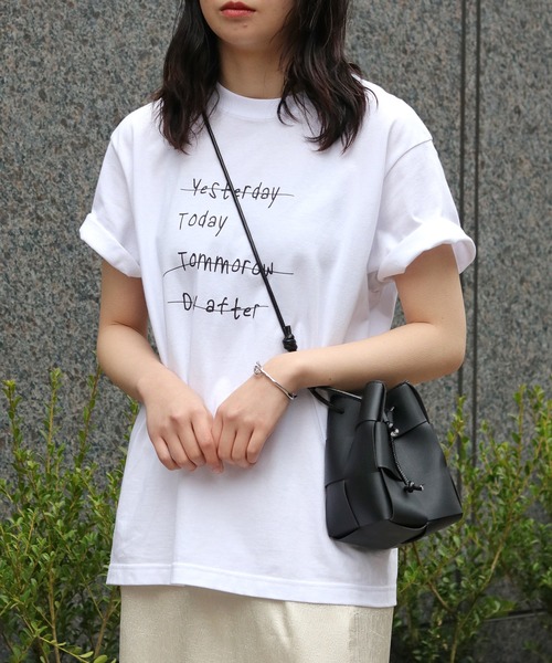 HER CLOSET(ハークローゼット)の「 【HER CLOSET】WEB限定手描きロゴTシャツ WEB LIMITED HAND-DRAWN LOGO T-SHIRT(Tシャツ/カットソー・レディース・オフホワイト/ブラック・L/M/S)」の18枚目の写真