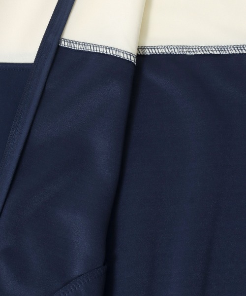 SITRY（シトリー）の「Switching Pattern Track Jacket/配色切替 ワンポイント刺繍 オーバーサイズ 半袖 トラックジャケット ジャージ　レディース メンズ（ジャージ・メンズ・ワイン/ブラック/ネイビー/ブルー・L/M）」の19枚目の写真