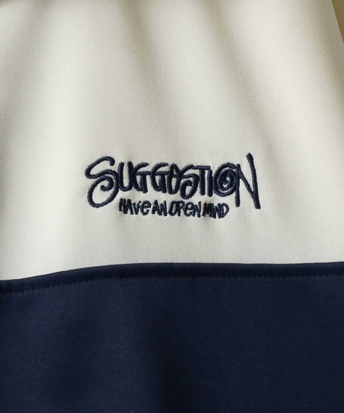 SITRY（シトリー）の「Switching Pattern Track Jacket/配色切替 ワンポイント刺繍 オーバーサイズ 半袖 トラックジャケット ジャージ　レディース メンズ（ジャージ・メンズ・ワイン/ブラック/ネイビー/ブルー・L/M）」の15枚目の写真