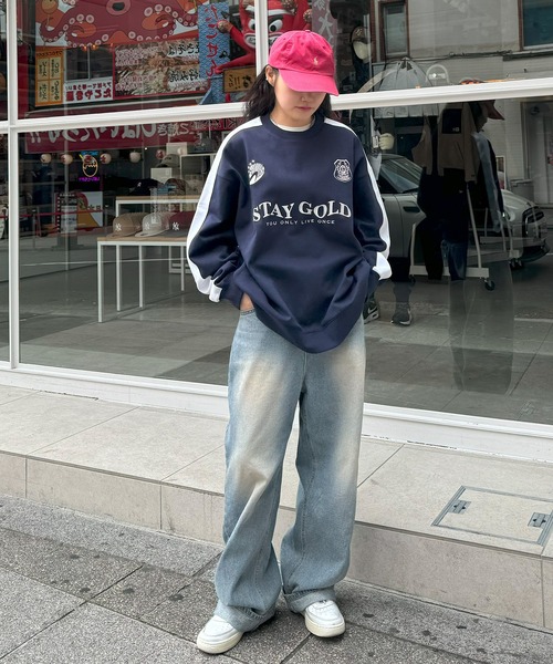 STAY GOLD（ステイゴールド）の「【STAYGOLD】ダブルフェイス ゲームシャツスウェット / Double Face Game Shirt Sweatshirt（スウェット・メンズ・ネイビー/ピンク/アッシュ・M/L）」の14枚目の写真